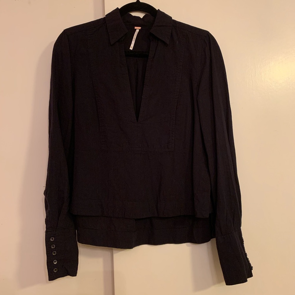 Free People Collared Blouse